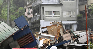 日本靜岡縣發(fā)生泥石流致約20人失聯(lián)