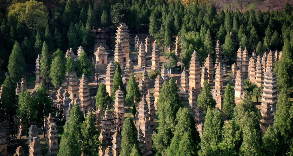 天空之眼瞰登封“天地之中”歷史建筑群