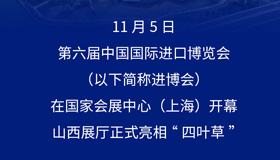 【圖解】第六屆進(jìn)博會(huì)開(kāi)幕 山西展廳亮相四葉草